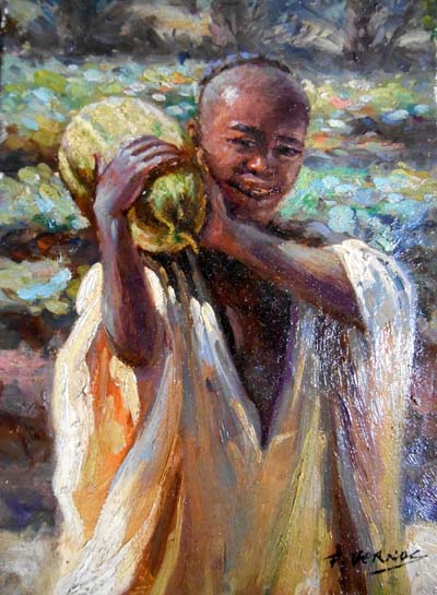 156-T1 | 12cm x 18 cm | enfant africain 